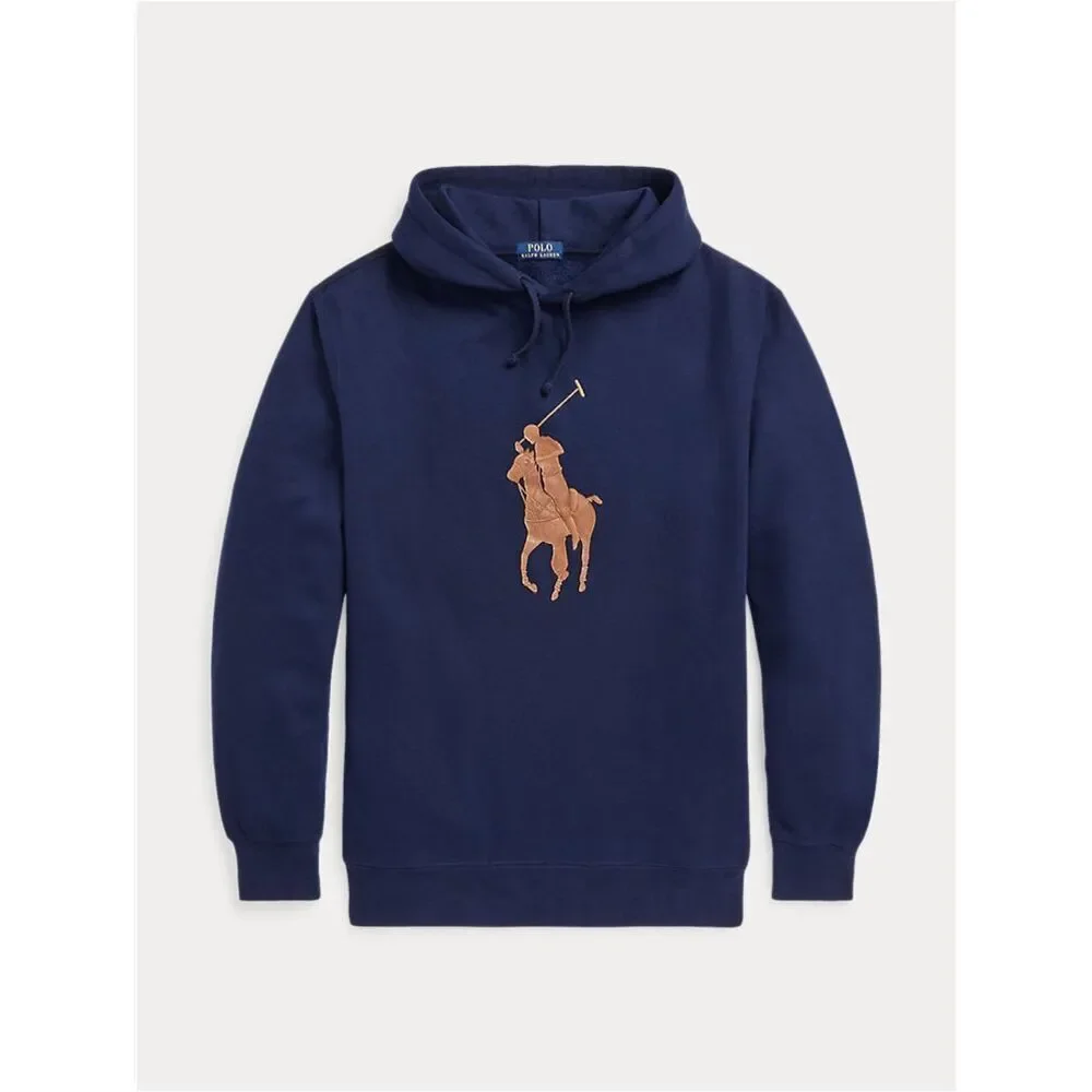 Polo Ralph Lauren The RL Fleece Leather-Big Pony Hoodie